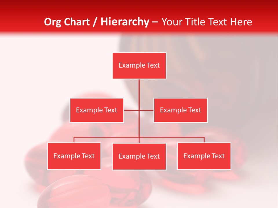 Bright Red Pills From A Bottle PowerPoint Template