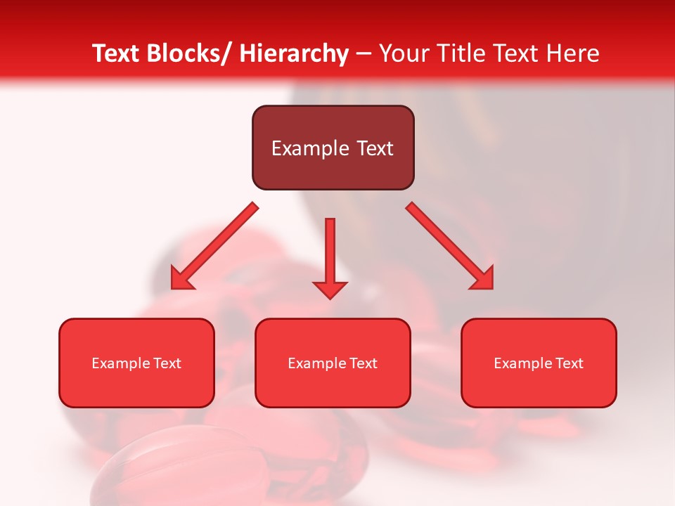 Bright Red Pills From A Bottle PowerPoint Template