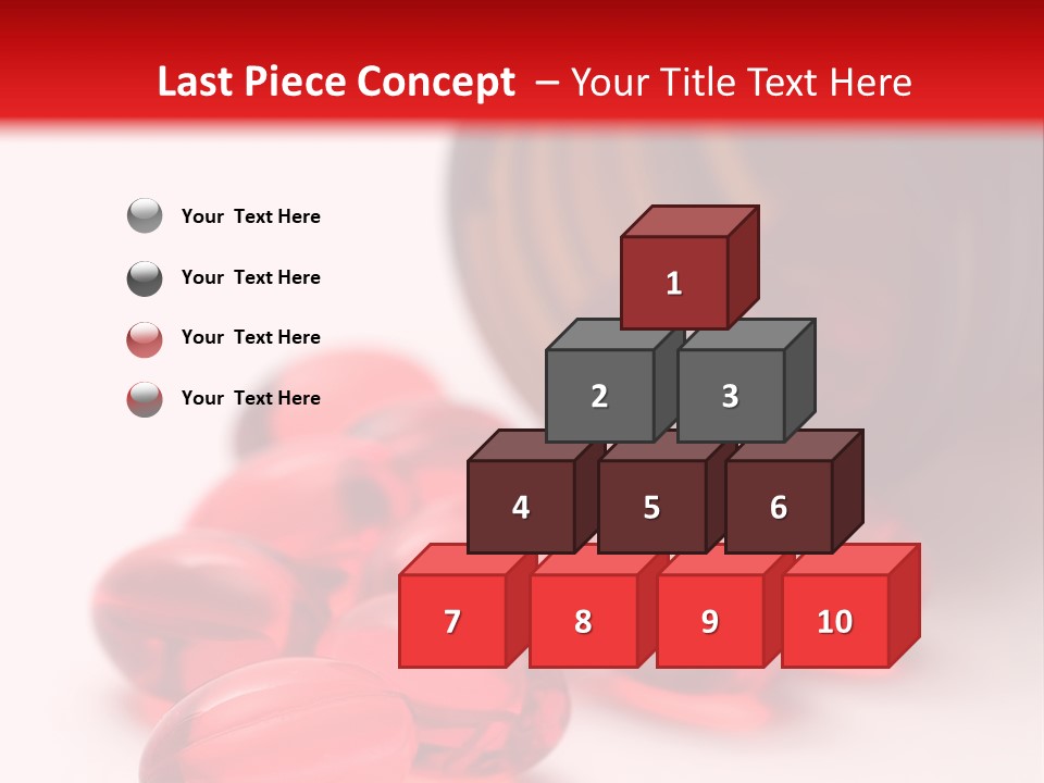 Bright Red Pills From A Bottle PowerPoint Template