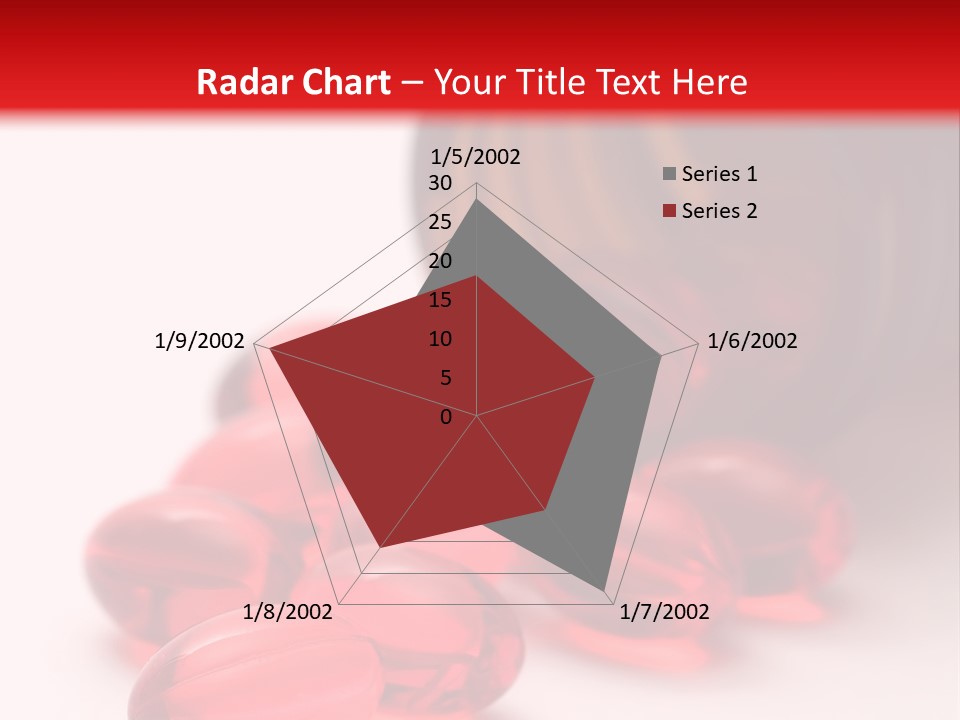 Bright Red Pills From A Bottle PowerPoint Template