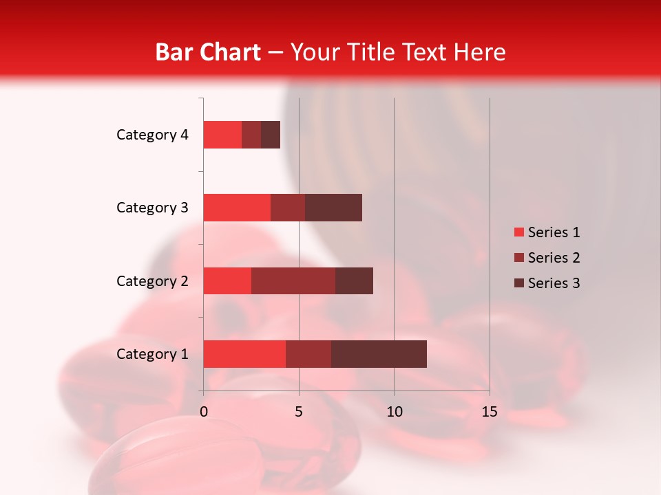 Bright Red Pills From A Bottle PowerPoint Template