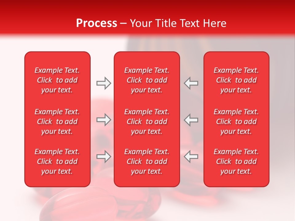 Bright Red Pills From A Bottle PowerPoint Template