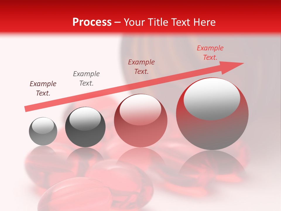 Bright Red Pills From A Bottle PowerPoint Template