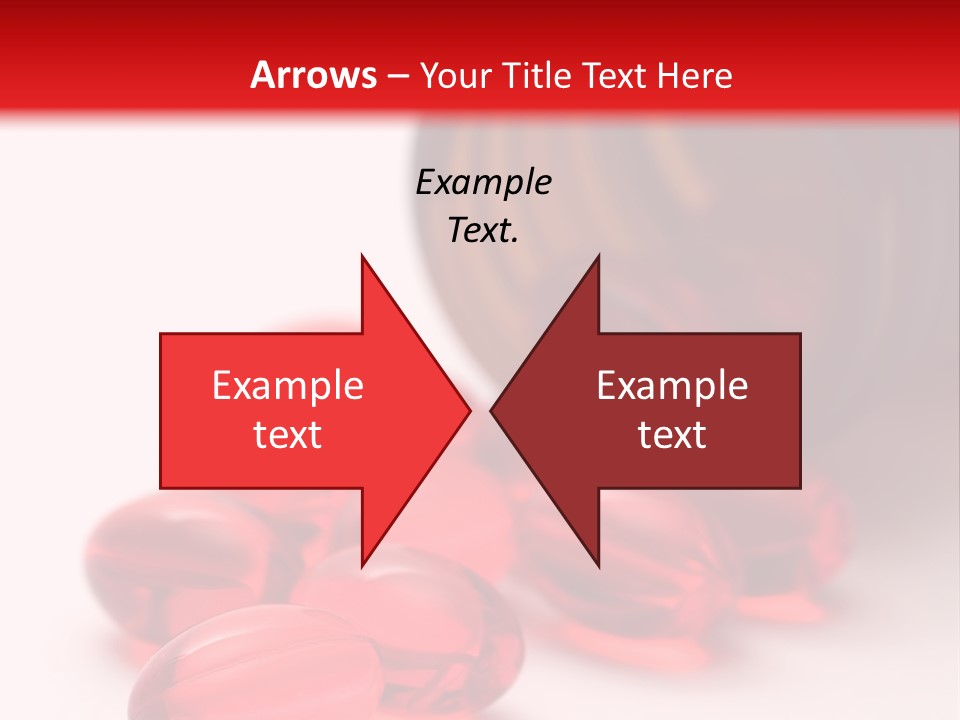 Bright Red Pills From A Bottle PowerPoint Template