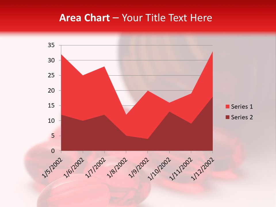 Bright Red Pills From A Bottle PowerPoint Template