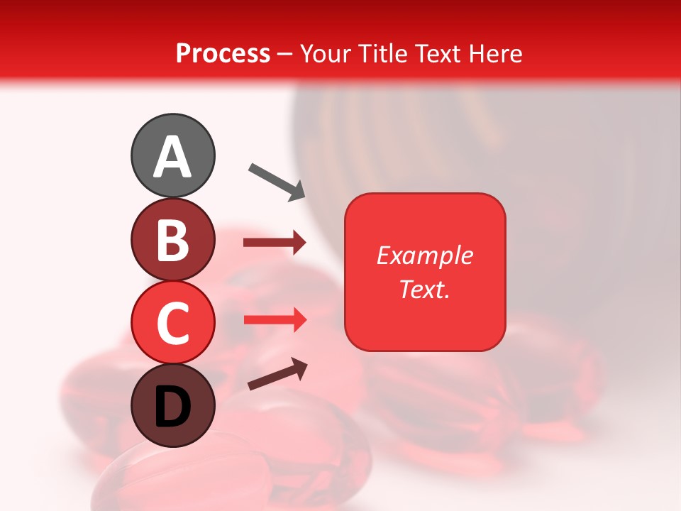 Bright Red Pills From A Bottle PowerPoint Template