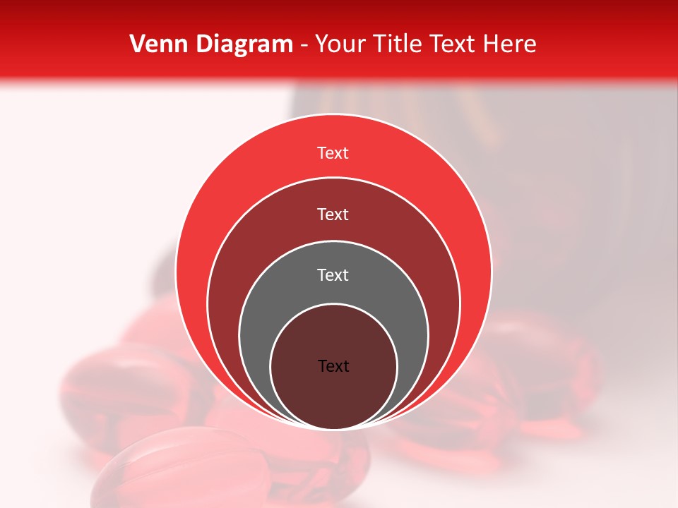 Bright Red Pills From A Bottle PowerPoint Template