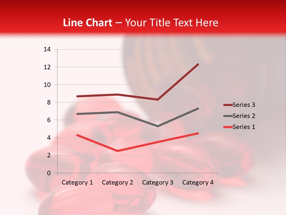 Bright Red Pills From A Bottle PowerPoint Template
