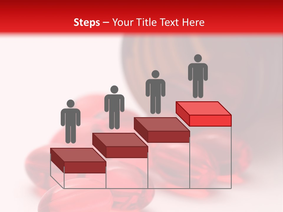 Bright Red Pills From A Bottle PowerPoint Template