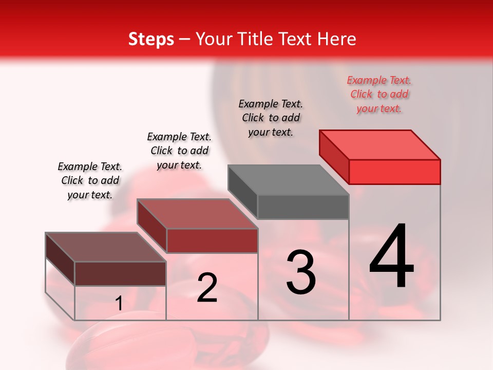 Bright Red Pills From A Bottle PowerPoint Template