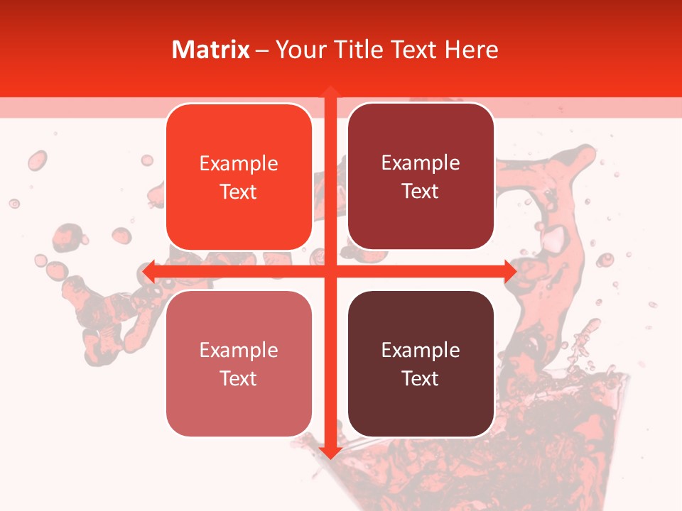 Red Martini Being Poured In A Martini Glass; Isolated On A White Background. PowerPoint Template