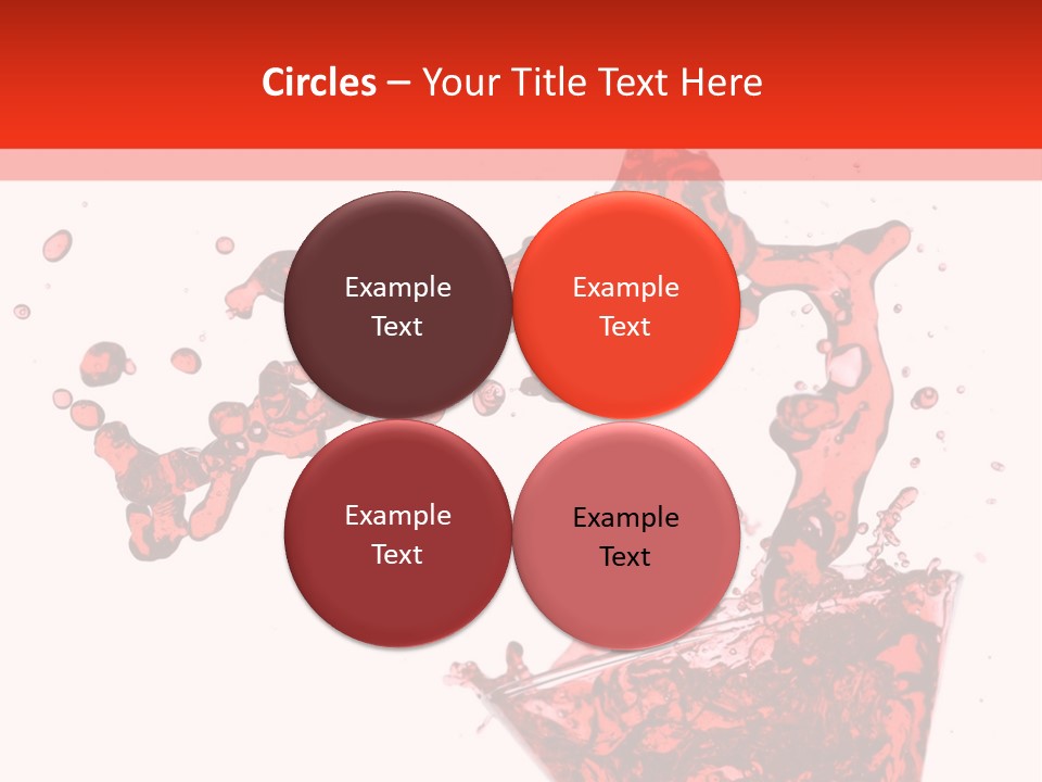 Red Martini Being Poured In A Martini Glass; Isolated On A White Background. PowerPoint Template