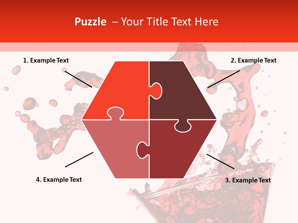 Red Martini Being Poured In A Martini Glass; Isolated On A White Background. PowerPoint Template