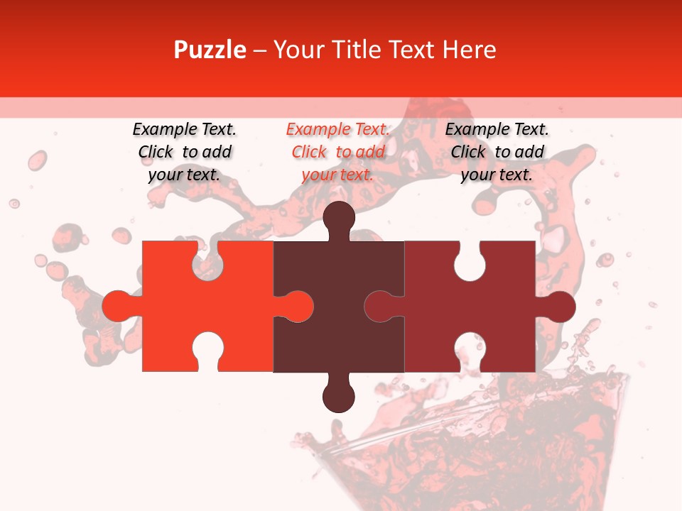 Red Martini Being Poured In A Martini Glass; Isolated On A White Background. PowerPoint Template