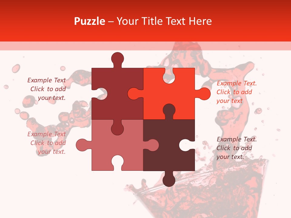 Red Martini Being Poured In A Martini Glass; Isolated On A White Background. PowerPoint Template