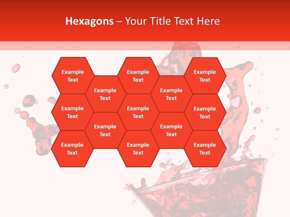 Red Martini Being Poured In A Martini Glass; Isolated On A White Background. PowerPoint Template