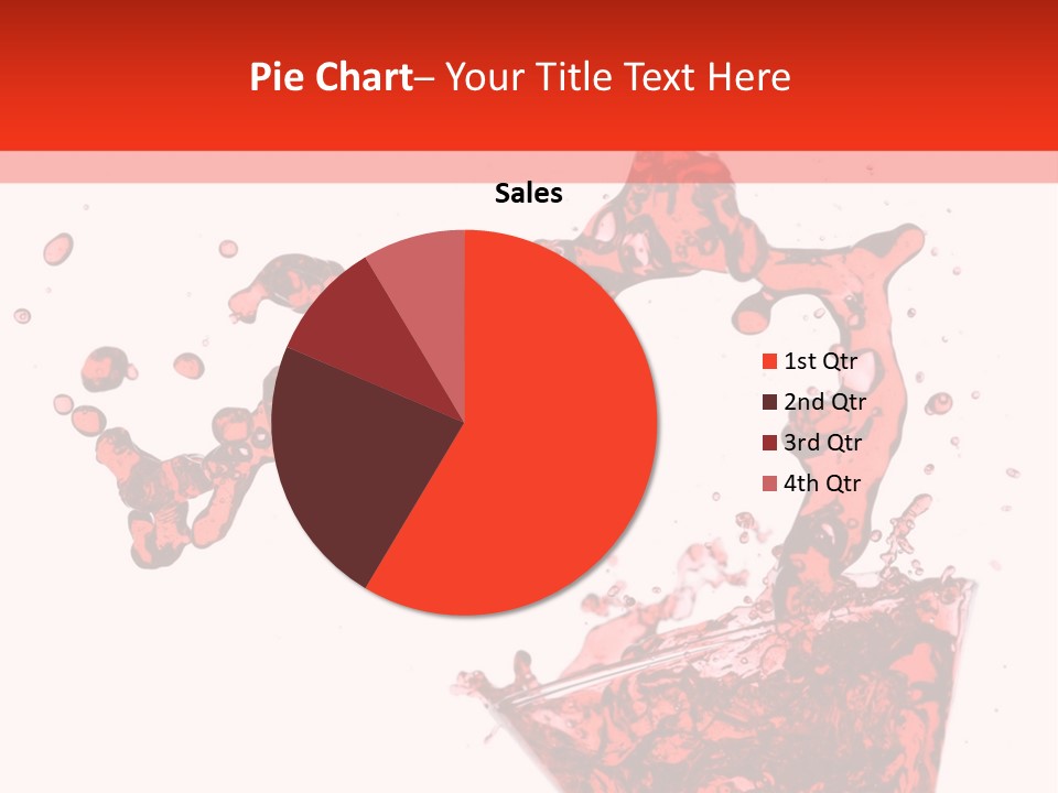 Red Martini Being Poured In A Martini Glass; Isolated On A White Background. PowerPoint Template
