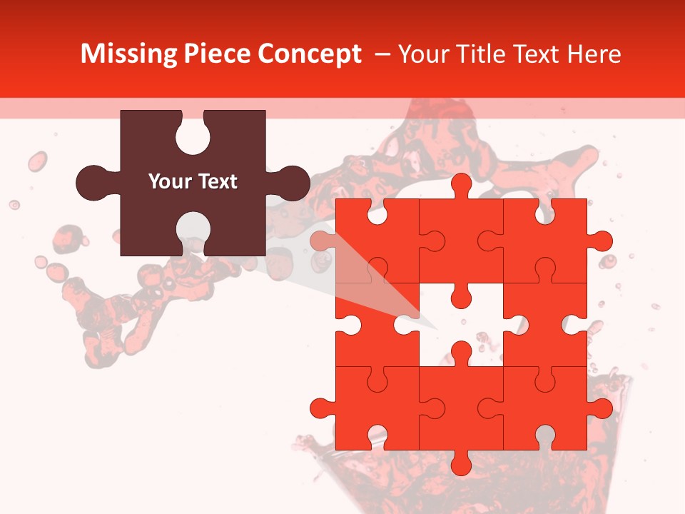 Red Martini Being Poured In A Martini Glass; Isolated On A White Background. PowerPoint Template