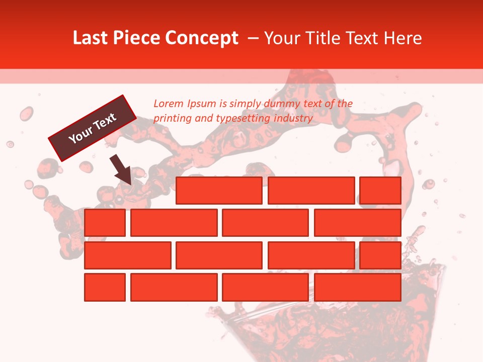 Red Martini Being Poured In A Martini Glass; Isolated On A White Background. PowerPoint Template