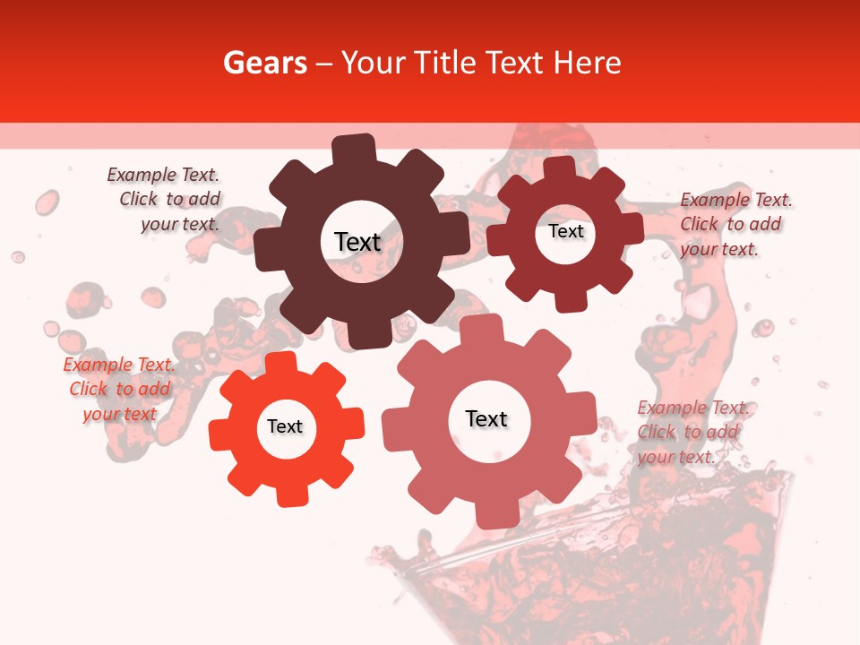 Red Martini Being Poured In A Martini Glass; Isolated On A White Background. PowerPoint Template