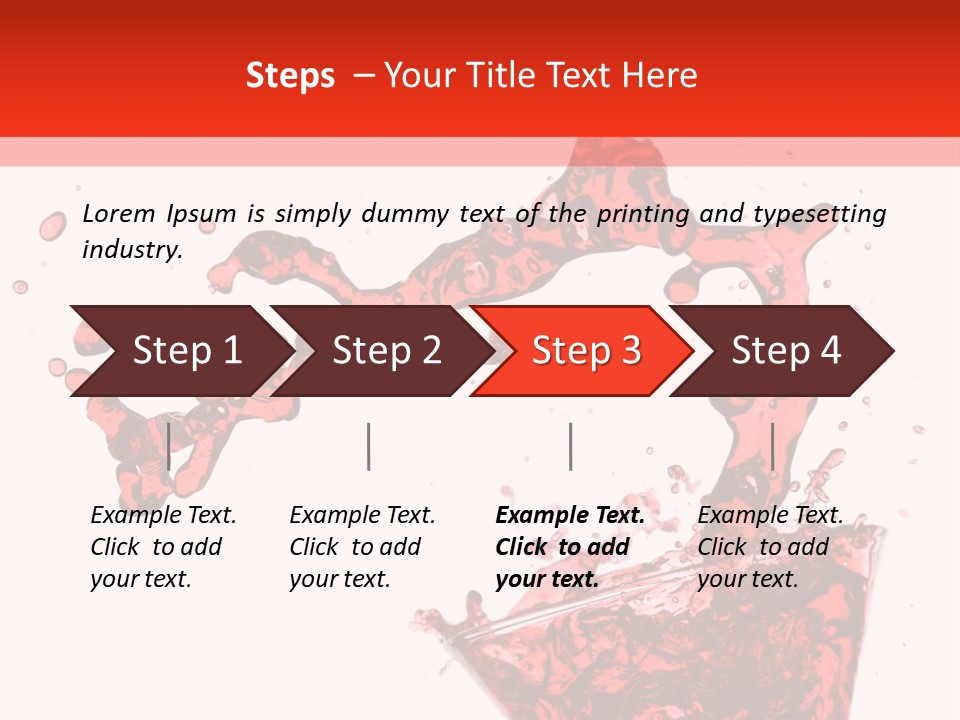 Red Martini Being Poured In A Martini Glass; Isolated On A White Background. PowerPoint Template