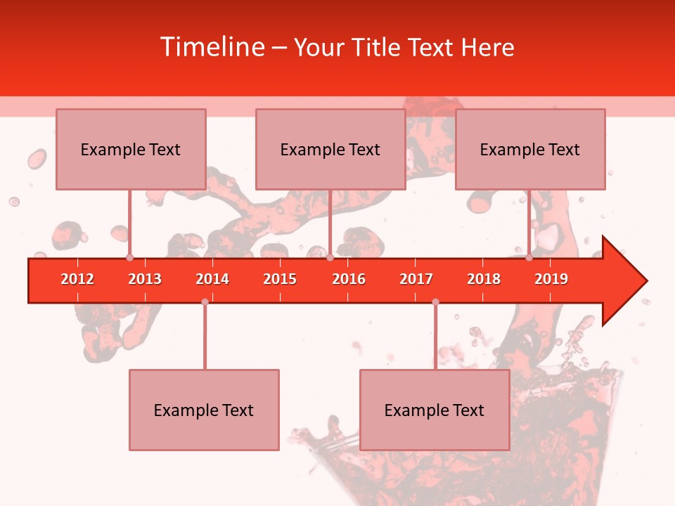 Red Martini Being Poured In A Martini Glass; Isolated On A White Background. PowerPoint Template