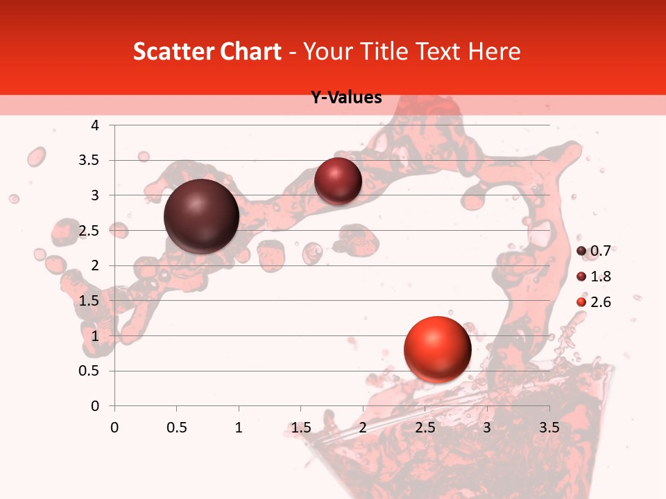 Red Martini Being Poured In A Martini Glass; Isolated On A White Background. PowerPoint Template