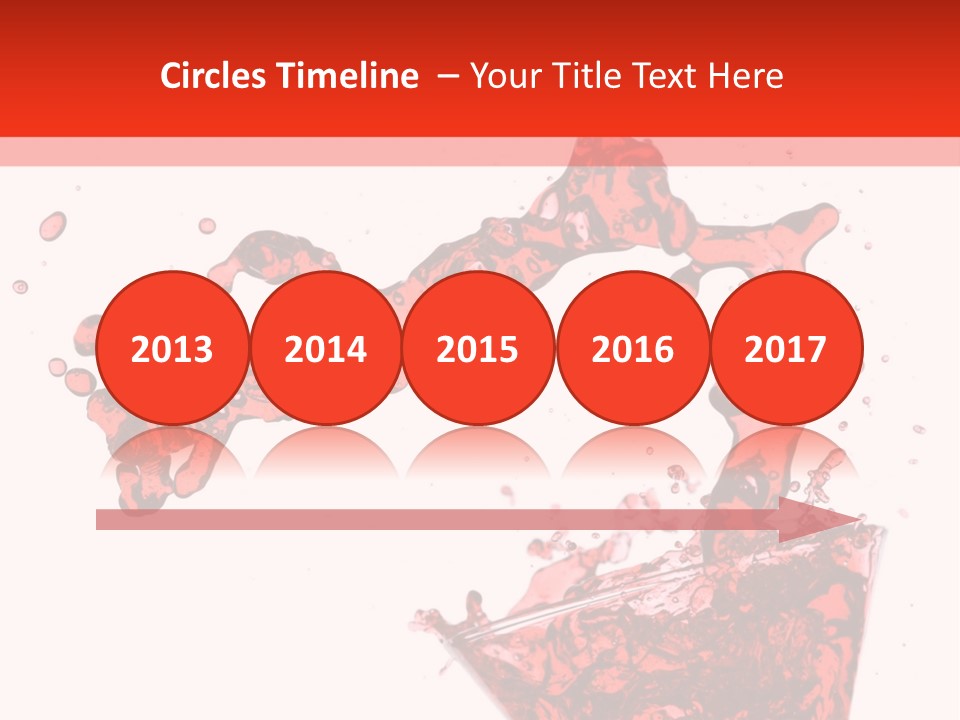 Red Martini Being Poured In A Martini Glass; Isolated On A White Background. PowerPoint Template