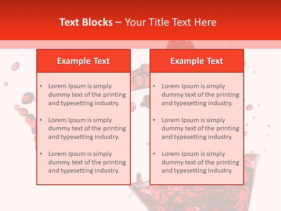 Red Martini Being Poured In A Martini Glass; Isolated On A White Background. PowerPoint Template