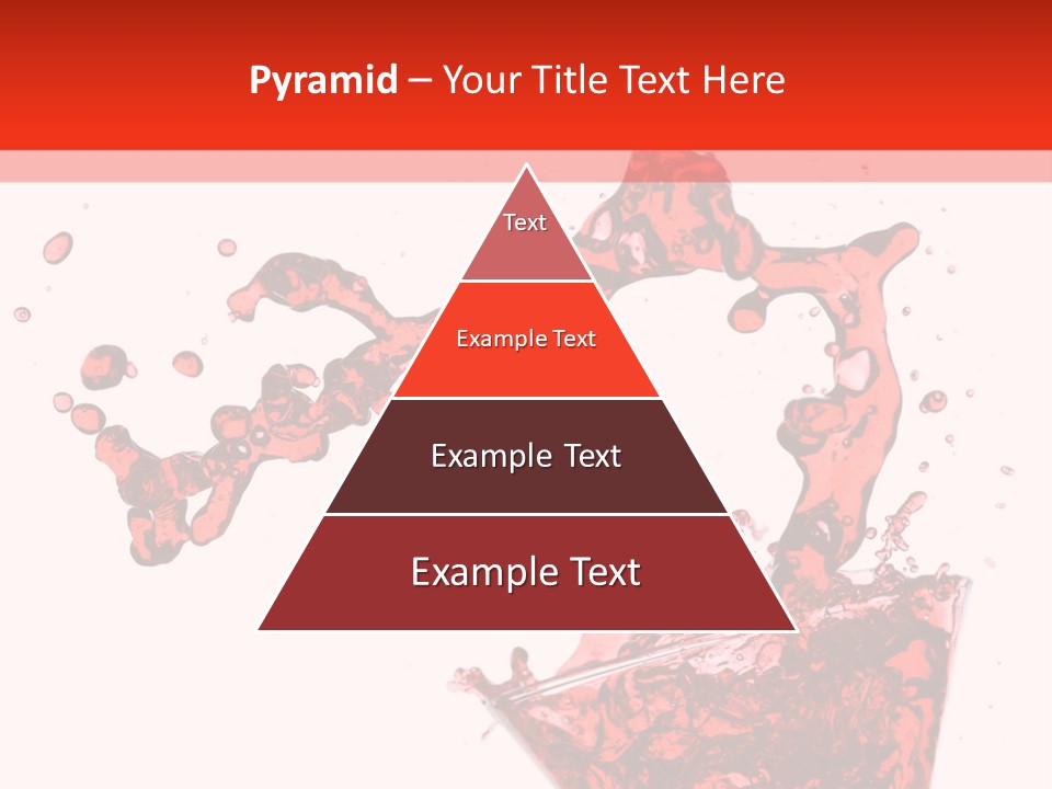 Red Martini Being Poured In A Martini Glass; Isolated On A White Background. PowerPoint Template