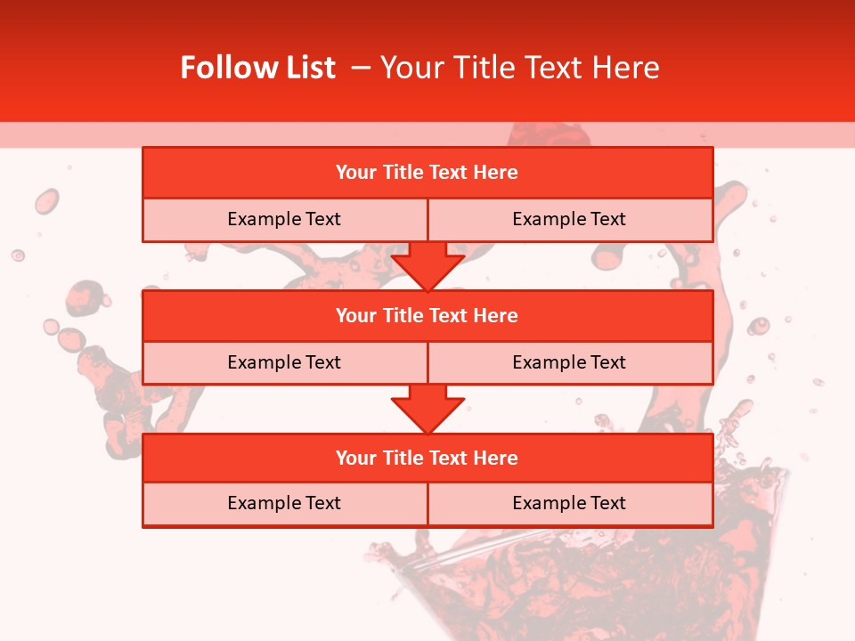 Red Martini Being Poured In A Martini Glass; Isolated On A White Background. PowerPoint Template