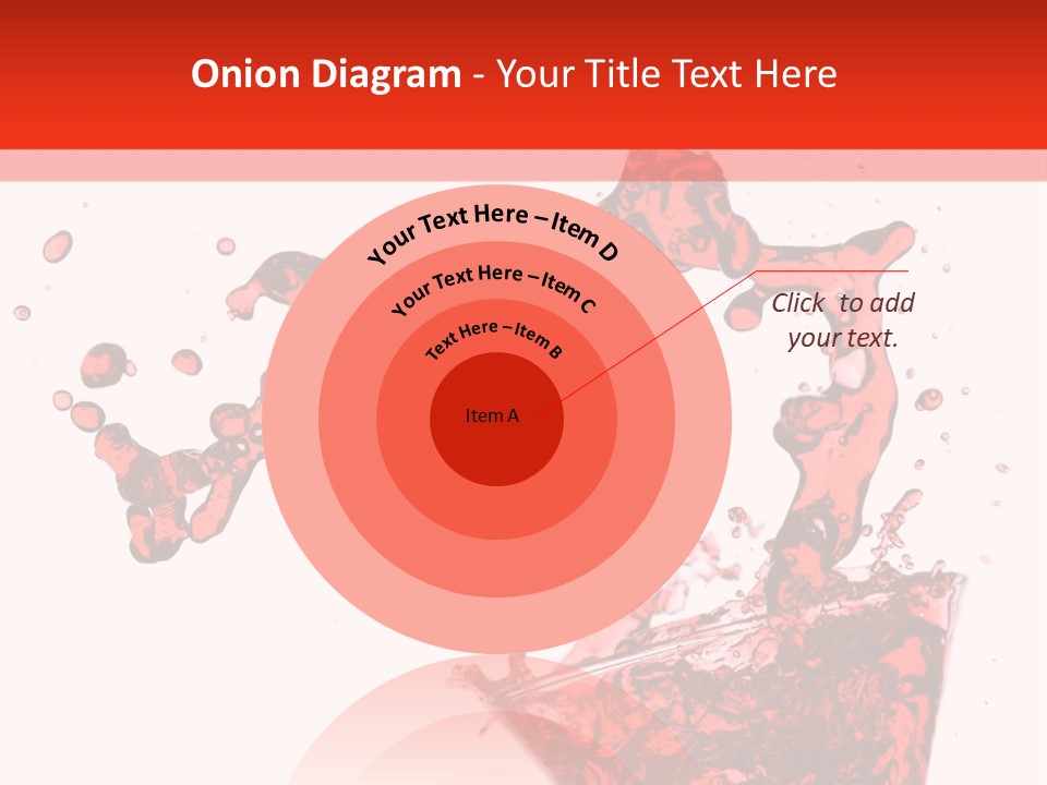 Red Martini Being Poured In A Martini Glass; Isolated On A White Background. PowerPoint Template