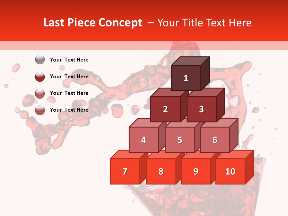 Red Martini Being Poured In A Martini Glass; Isolated On A White Background. PowerPoint Template