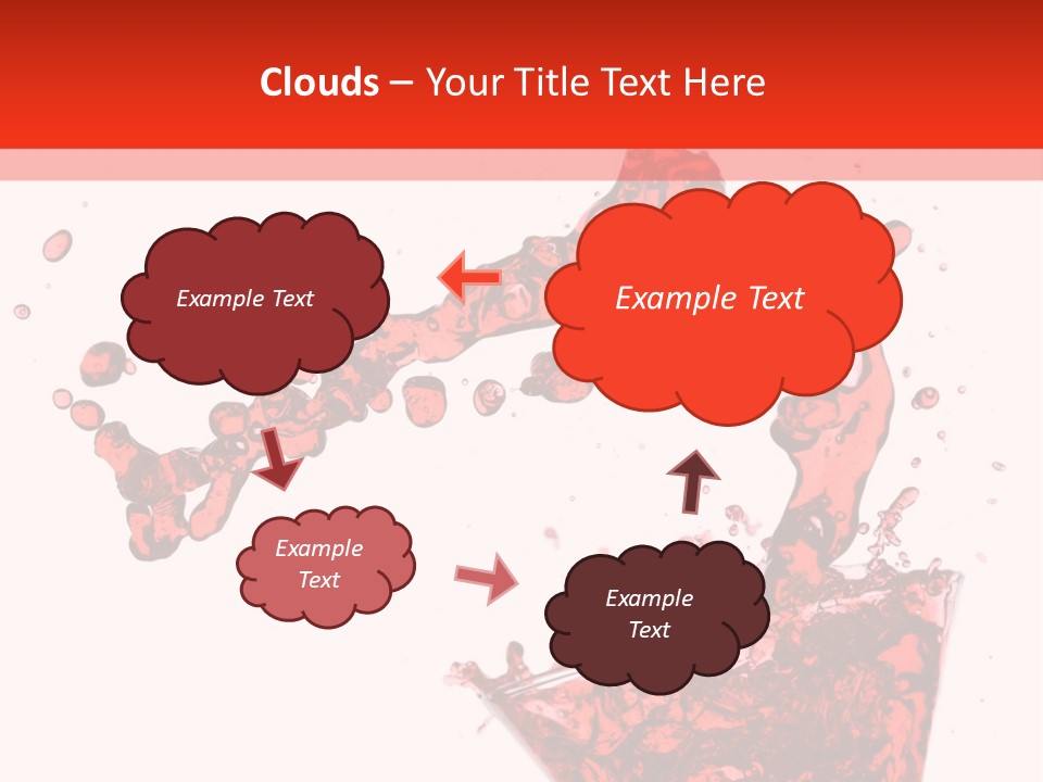Red Martini Being Poured In A Martini Glass; Isolated On A White Background. PowerPoint Template