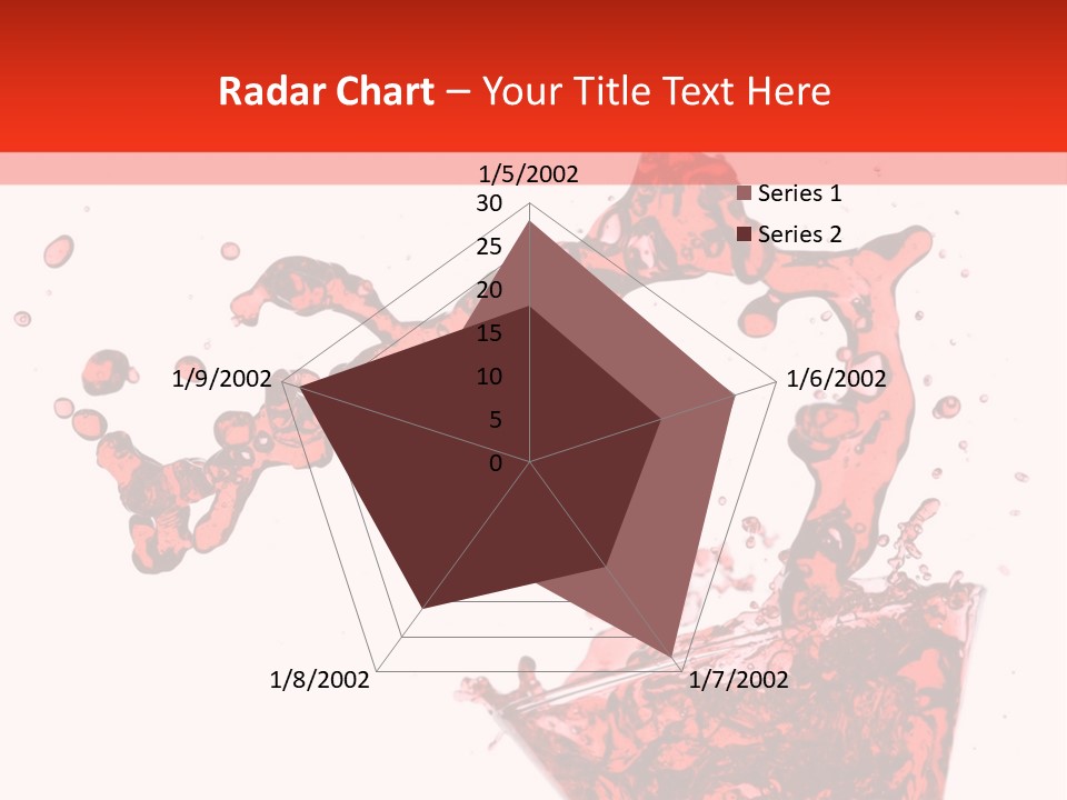 Red Martini Being Poured In A Martini Glass; Isolated On A White Background. PowerPoint Template