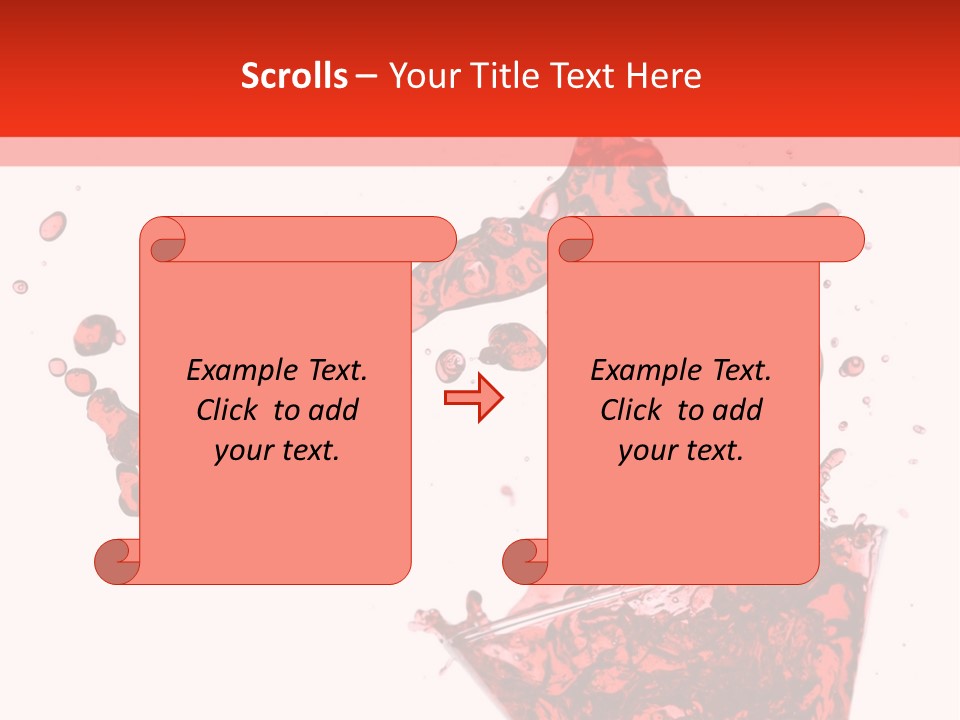 Red Martini Being Poured In A Martini Glass; Isolated On A White Background. PowerPoint Template