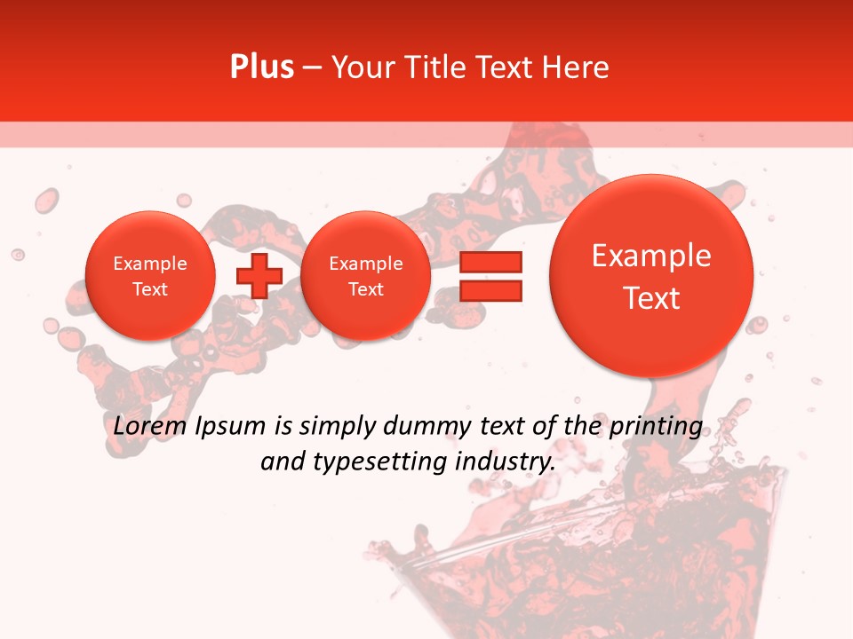 Red Martini Being Poured In A Martini Glass; Isolated On A White Background. PowerPoint Template