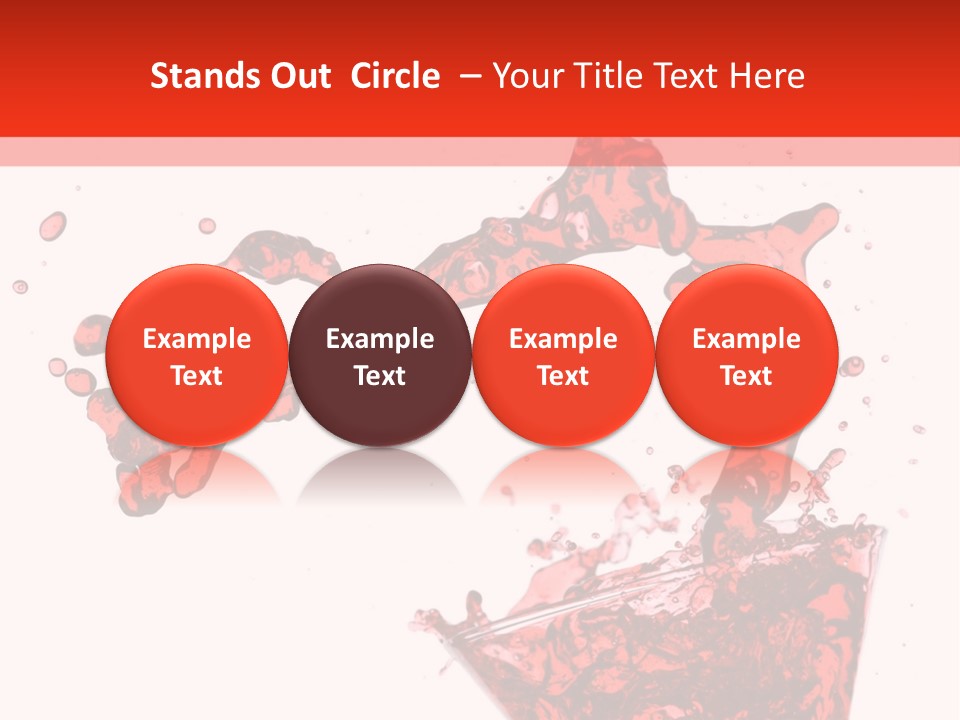 Red Martini Being Poured In A Martini Glass; Isolated On A White Background. PowerPoint Template