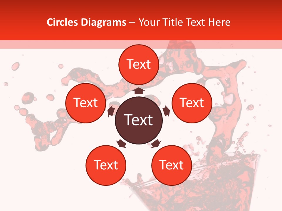 Red Martini Being Poured In A Martini Glass; Isolated On A White Background. PowerPoint Template