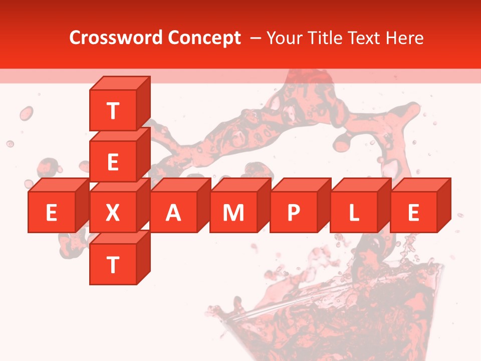 Red Martini Being Poured In A Martini Glass; Isolated On A White Background. PowerPoint Template