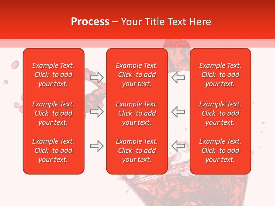 Red Martini Being Poured In A Martini Glass; Isolated On A White Background. PowerPoint Template