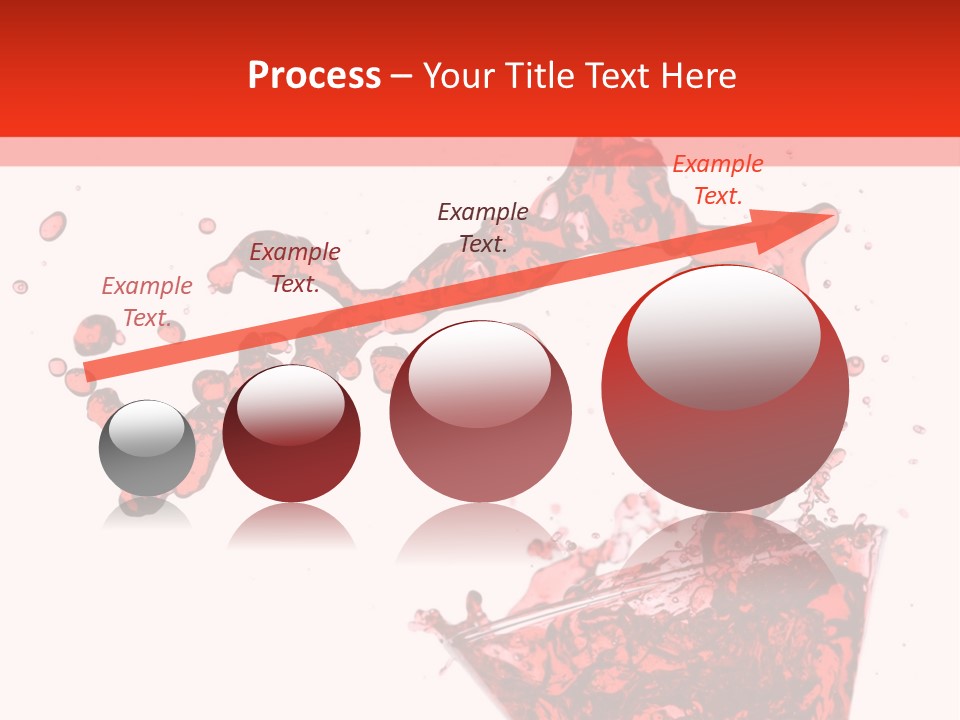 Red Martini Being Poured In A Martini Glass; Isolated On A White Background. PowerPoint Template