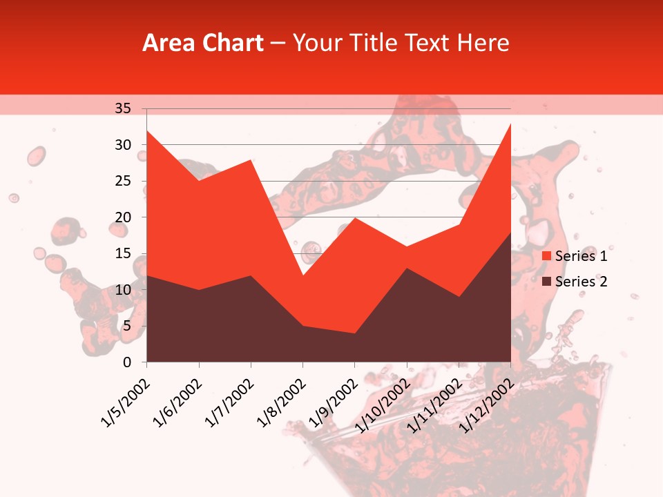 Red Martini Being Poured In A Martini Glass; Isolated On A White Background. PowerPoint Template