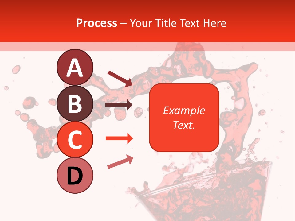 Red Martini Being Poured In A Martini Glass; Isolated On A White Background. PowerPoint Template