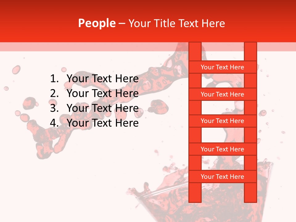 Red Martini Being Poured In A Martini Glass; Isolated On A White Background. PowerPoint Template