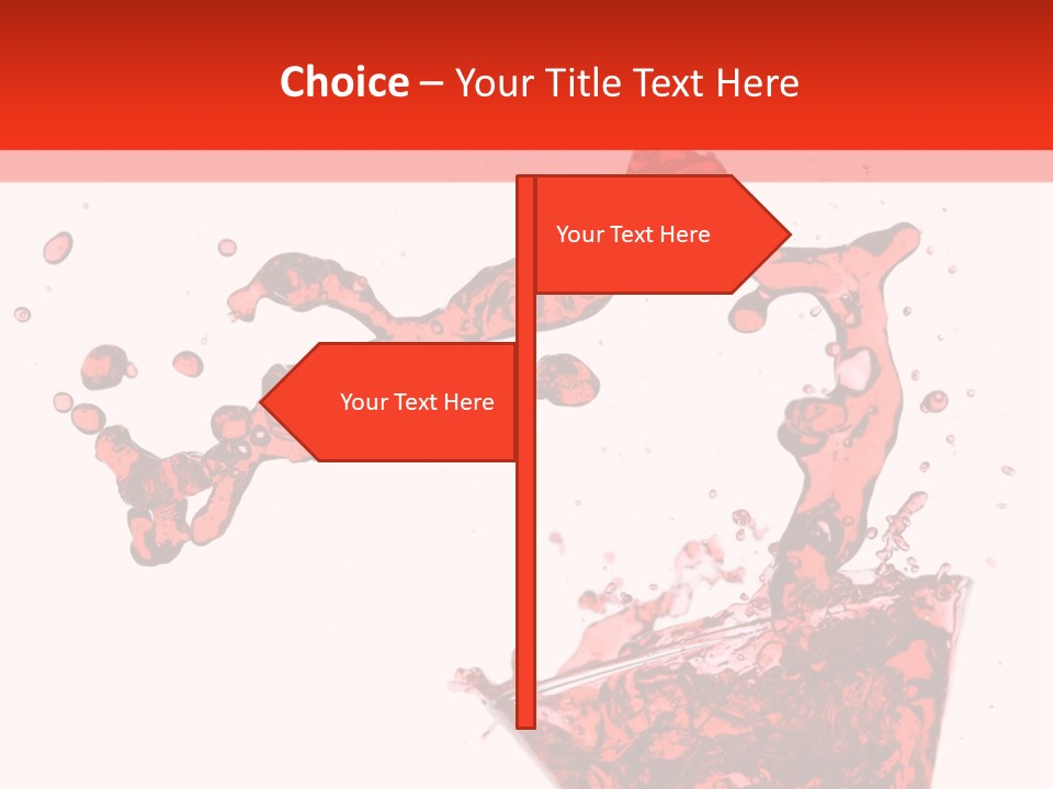 Red Martini Being Poured In A Martini Glass; Isolated On A White Background. PowerPoint Template