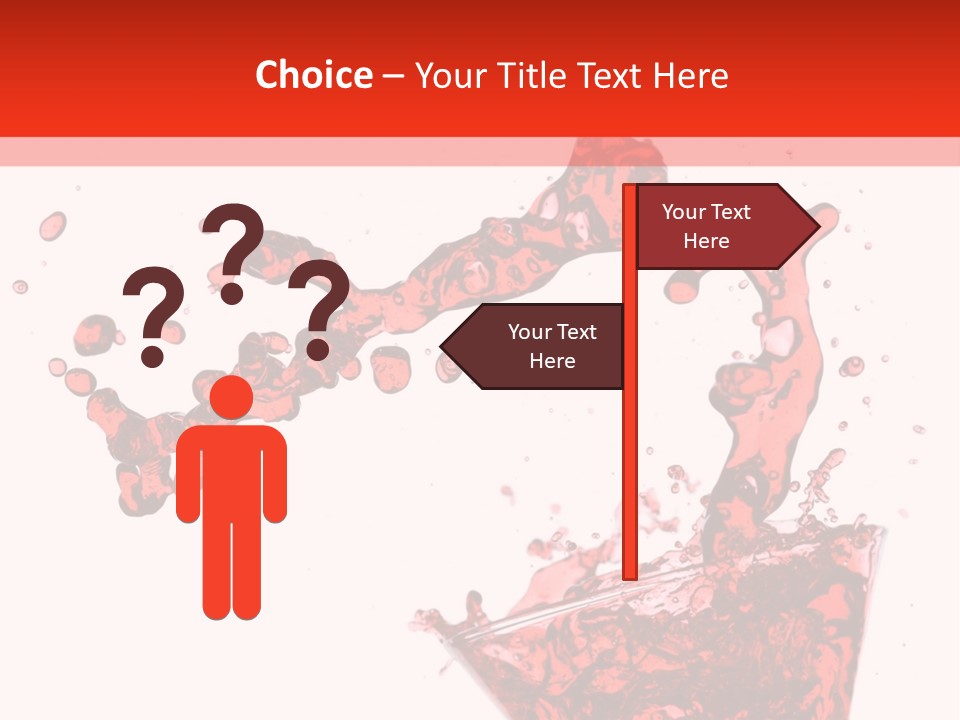 Red Martini Being Poured In A Martini Glass; Isolated On A White Background. PowerPoint Template