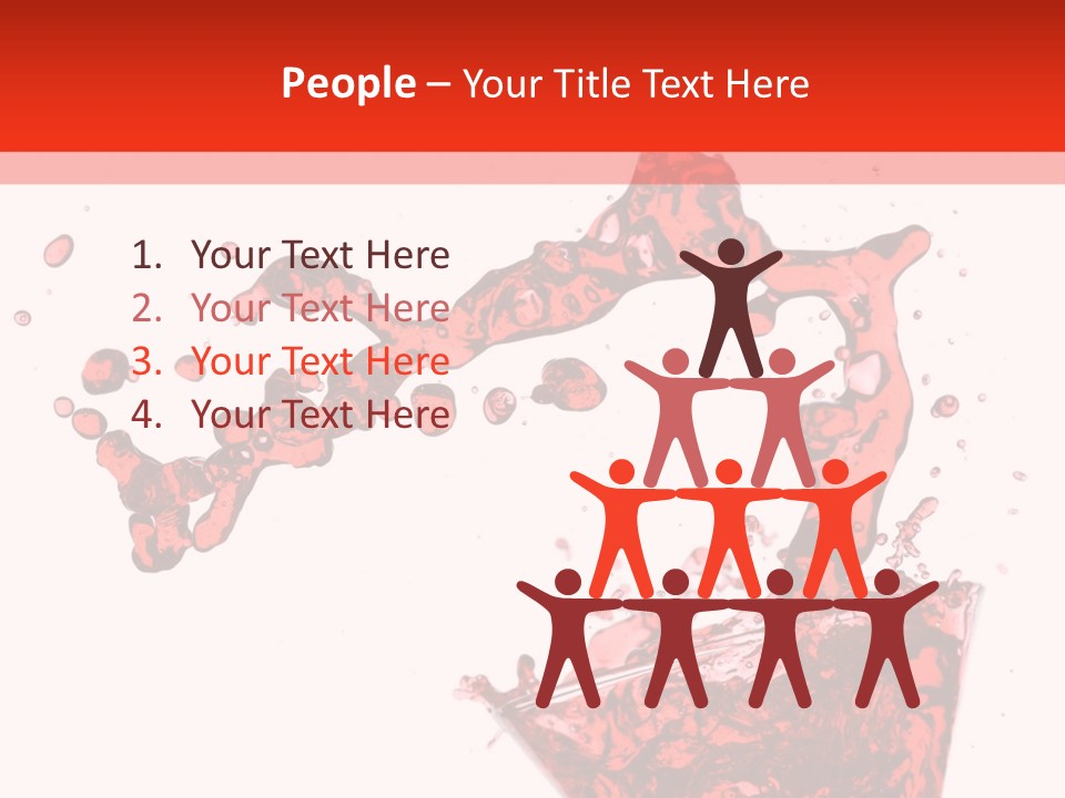 Red Martini Being Poured In A Martini Glass; Isolated On A White Background. PowerPoint Template