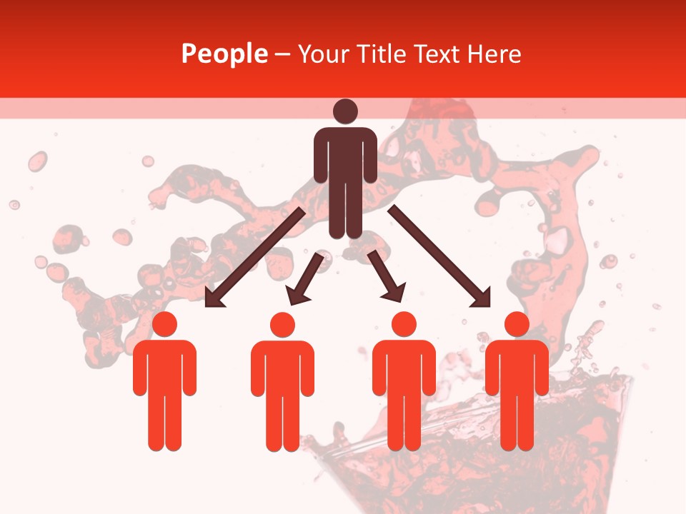 Red Martini Being Poured In A Martini Glass; Isolated On A White Background. PowerPoint Template