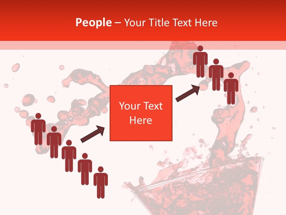 Red Martini Being Poured In A Martini Glass; Isolated On A White Background. PowerPoint Template